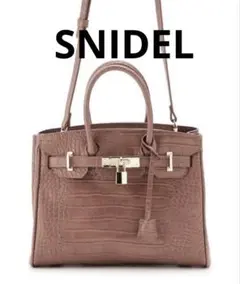 snidel スナイデル クロコダイル風ハンドバッグ ミニバック