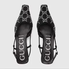 GUCCI GG クリスタル スリングバック パンプス