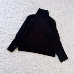 レディース　UNIQLO ユニクロ　長袖　ハイネック　黒　S