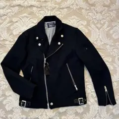 【SALE】vanson ネイビー ライダースジャケット Sサイズ