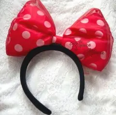 ディズニー ミニーマウス ミニーちゃん 赤色リボンカチューシャ