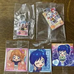 アイカツ めじるしアクセサリー、アクリルキーホルダー、にふぉるめーしょんシール、