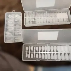 クリアプラスチック　ネイルチップセット