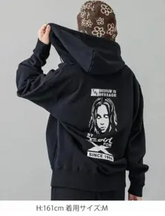 BY X-GIRL FOR X ZIP UP SWEAT HOODIE Mサイズ