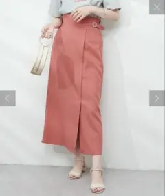 【美品】サイドベルトナロースカート