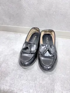 HARUTA ブラック ローファー タッセル付き