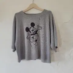 chocol raffine robe ミッキー 七分袖　薄手ニット