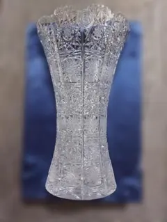 クリアガラスカット花瓶 約25cm - メルカリ