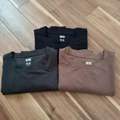 UNIQLO U ドライEXクルーネックTシャツ 3点セット　XL