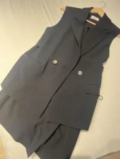 SNIDEL ブラック セットアップ パンツ