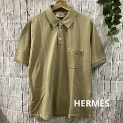HERMES エルメス コットンポロシャツ ベージュ メンズ イタリア製のサムネイル