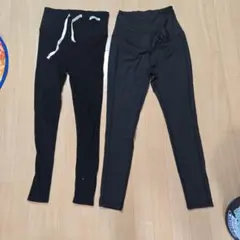 マタニティレギンス 2点セット ブラック XL Sのサムネイル