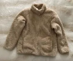 ユニクロ　ファーリーフリースフルジップジャケット　150サイズ　ベージュ