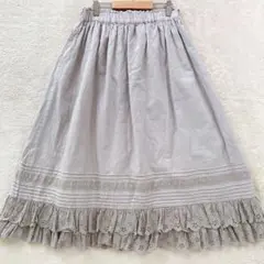 【Samansa Mos2】美品　サマンサモスモス　裾段スカラップスカート　F