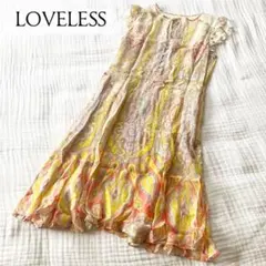 【シルク】LOVELESS ペイズリーワンピース シースルーのサムネイル
