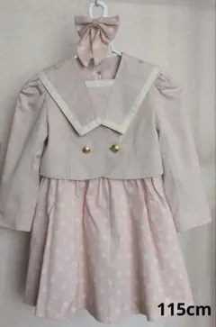 115cm フォーマル ワンピース 卒業式 入学式 セーラー襟 平成レトロ