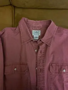 L.L.Bean トラディショナルフィットシャツ L-REG くすみピンク