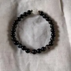 天然石　ブラックアゲート　ブレスレット