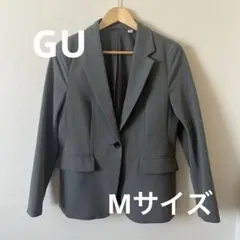 【美品】GUウォッシャブルテーラードジャケット グレー　1回着用　Mサイズ