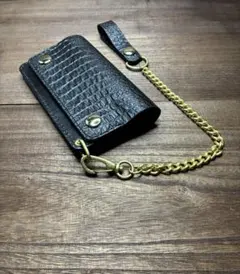 本革牛革ミドルトラッカーウォレット