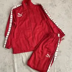 廃盤 y2k レアカラー PUMA プーマ 赤 ジャージ 上下 平成のサムネイル