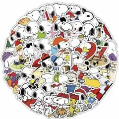 FOR100枚 かわいいスヌーピーアニメステッカー スヌーピーキャラクター