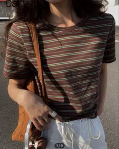 未着用品⭐︎⭐︎shein Dazy ボーダー　半袖　XL