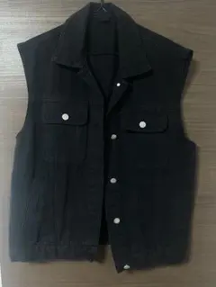 Dazy ブラック ノースリーブ デニムジャケット M