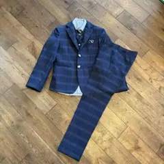 キッズ フォーマルスーツ 150 男の子 卒業式 セットアップ チェック