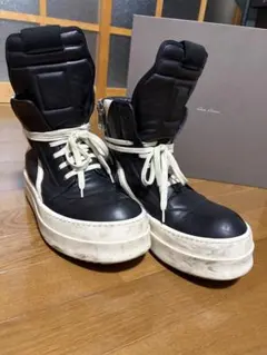 RICK OWENS GEOBASKET レザー ハイカットスニーカー 42 - メルカリ