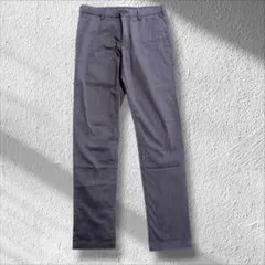 ◆ユニクロ　スリムフィットノータックチノ　コットン　オフィス　ビジネス　グレー