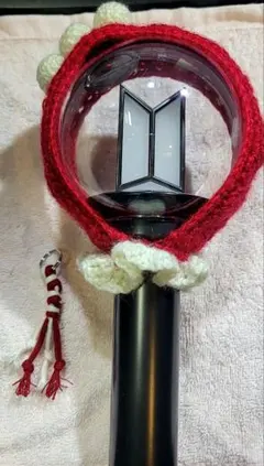 ハンドメイド　アミボムカバーとチャームセット