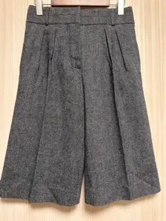 極美品 Chloé クロエ ツイード調キュロット グレー T36