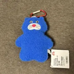 mojojojo カラビナ付き ぬいぐるみポーチ 青 ねこ