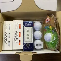 【新品　未使用】ゴルフボール詰め合わせ　13球+5ティー　13ボールお土産コンペのサムネイル