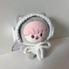 イヤーマフ ぬい服 10cm ウィッシュコア 水色 ①