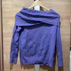 ROPÉ PICNIC パープルオフショルダー ニット 38