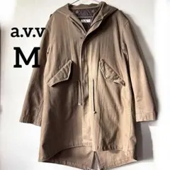 【a.v.v 】メンズ モッズコート　中綿キルトライナー付　M フード　コート