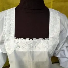 （OK）11）レース装飾付き割烹着 85cm M