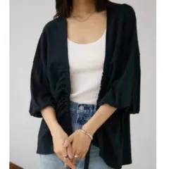 AZULbymoussy　 ドロストトッパーカーディガン　フリー