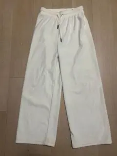 コーデュロイパンツ 白 ジョガーパンツ オフホワイト