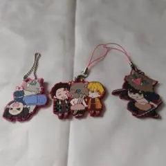 鬼滅の刃 ラバーストラップ 3個セット 竈門炭治郎 嘴平伊之助 我妻善逸