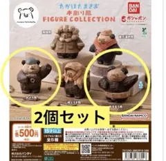 たかはたまさお　木彫り風　FIGURE COLLECTION カメラ熊おすもう熊