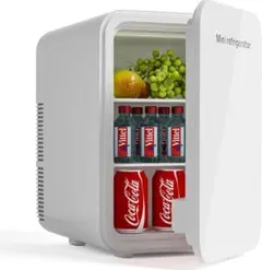 ミニ冷蔵庫 10L 冷温庫 静音 車載 保冷保温 AC/DC対応 ホワイト - メルカリ