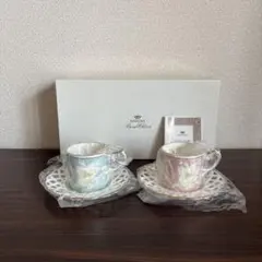 【未使用】NARUMI メッシュ 透かし カップ&ソーサー 2客