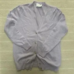 カシミヤ　Vネック　カーディガン