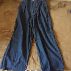 GU ダークブルー ワイドパンツ XLサイズ