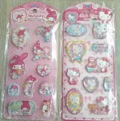 マイメロディ・ハローキティ ウォーターシールセット
