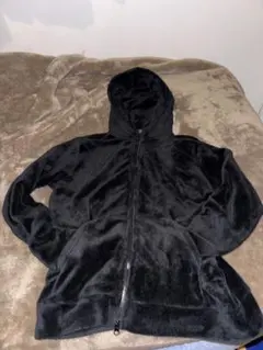 フリース ブラック フルジップパーカー