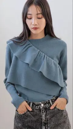 【LOWRYS FARM 】マルチWAYフリル2P【ブルー】